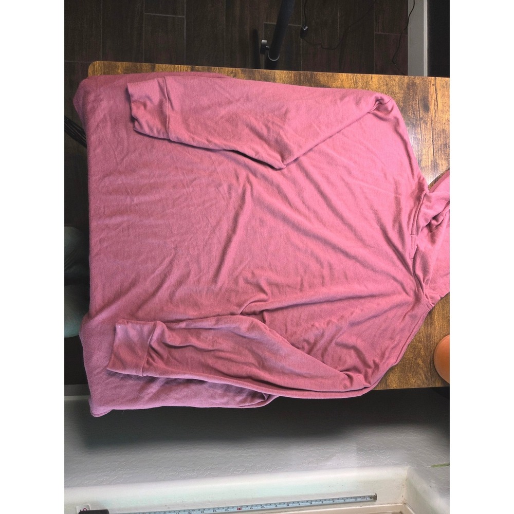 Peace & Pearls Mauve Pink Long Sleeve Drawstring Hoodie Sweatshirt 2X